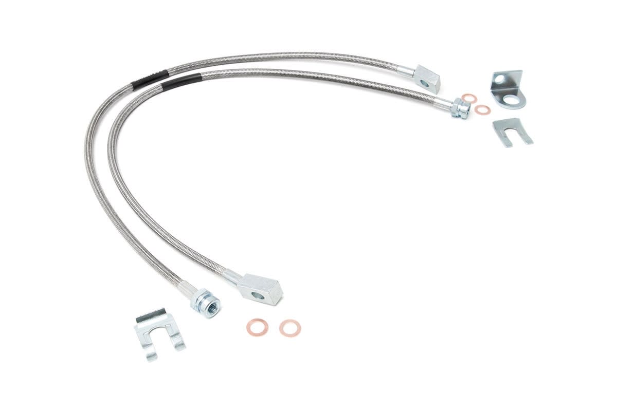 Rough Country Brake Lines Stainless FR 4-6 Lift Jeep Cherokee XJ Wrangler TJ Wrangler Unlimited