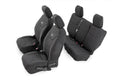 Rough Country Seat Covers Front and Rear 4-Door Jeep Wrangler Unlimited 4WD (13-18)