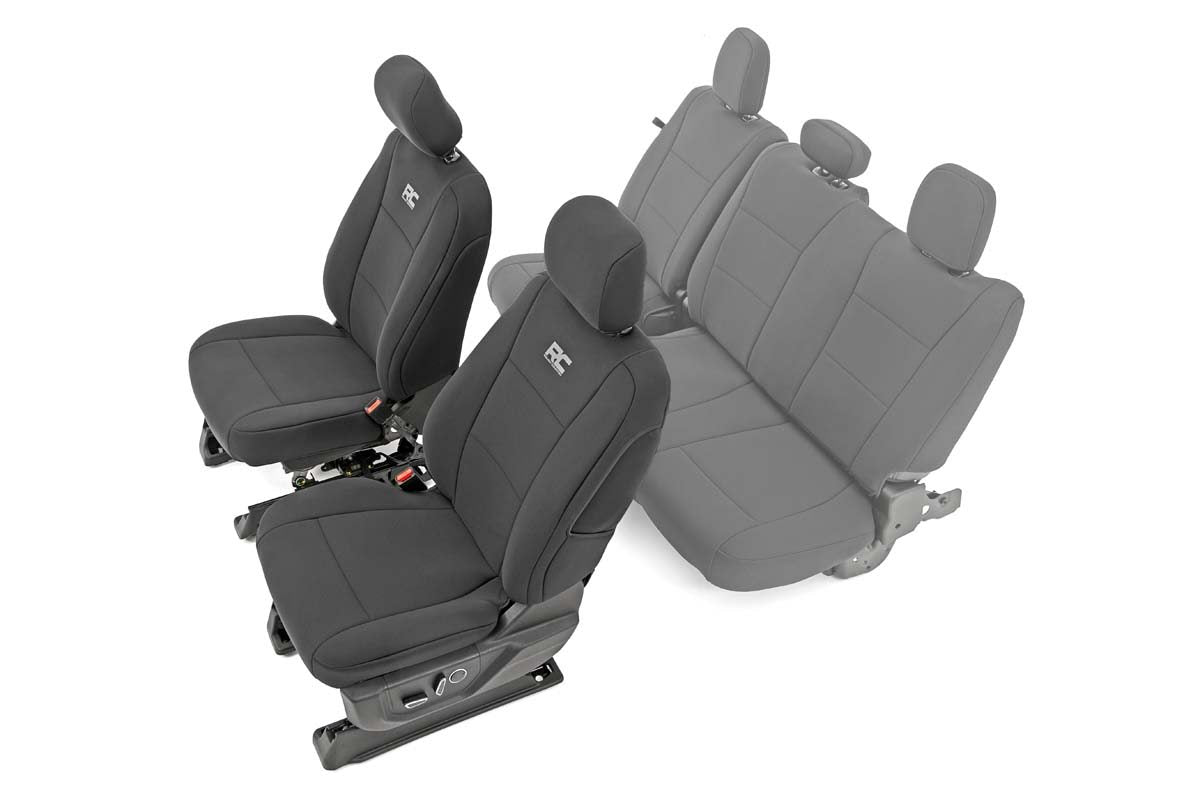 Rough Country Seat Covers Front Bucket Seats Ford F-150 Lightning F-250 F-350 15-26