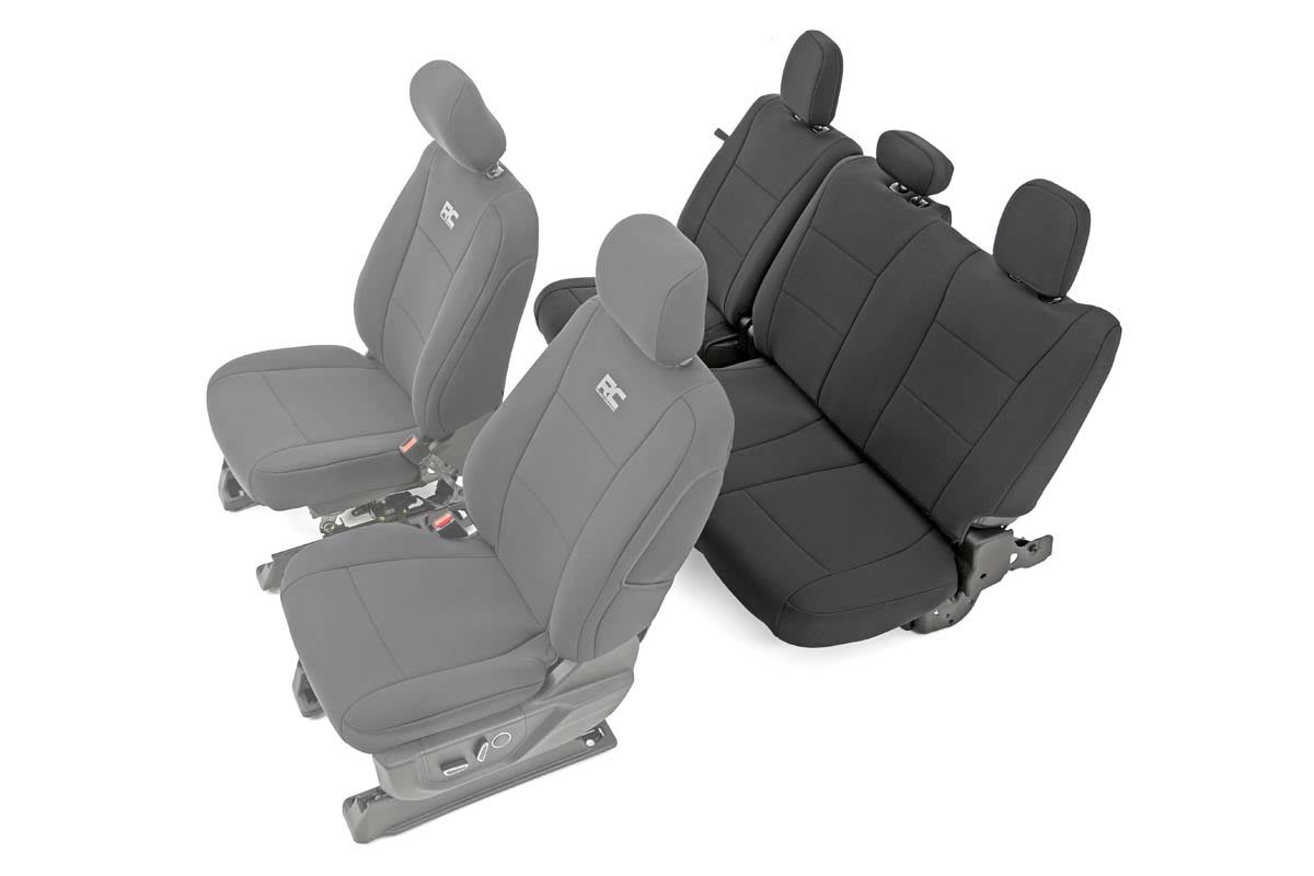 Rough Country Seat Covers Rear Bench Seat Ford F-150 Lightning F-250 F-350 (2015-2026)