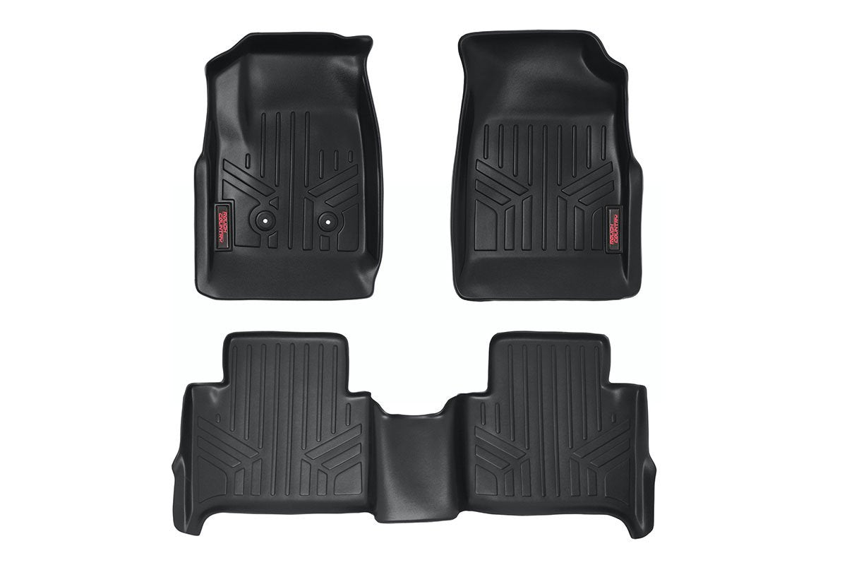 Rough Country Floor Mats FR RR Crew Chevy GMC Canyon Colorado 2WD 4WD (2015-2022)