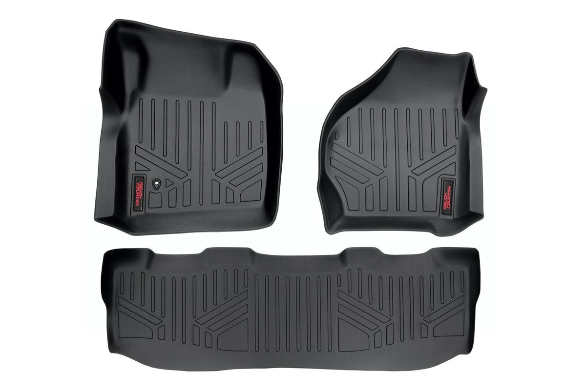 Rough Country Floor Mats FR RR Crew Cab Ford F-250 F-350 Super Duty 2WD 4WD (99-07)