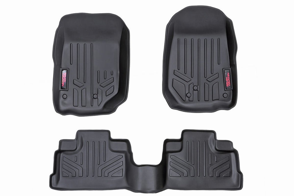 Rough Country Heavy Duty Floor Mats [Front/Rear] - (18-20 Jeep Wrangler JL Unlimited)