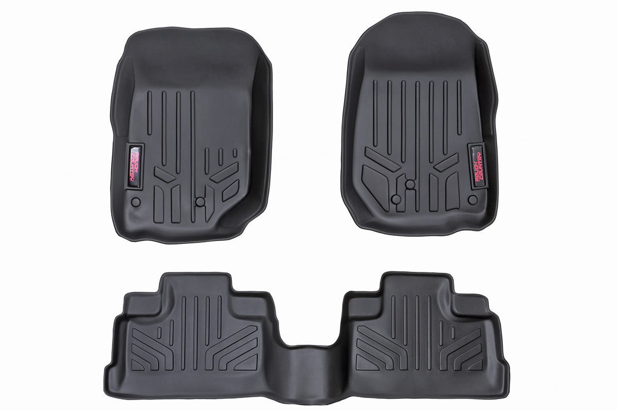 Rough Country Heavy Duty Floor Mats [Front/Rear] - (18-20 Jeep Wrangler JL Unlimited)