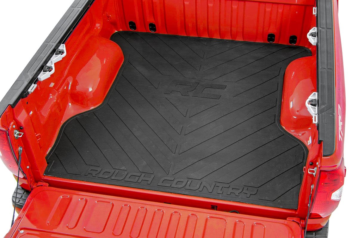 Rough Country Dodge Bed Mat w RC Logos 19-20 RAM 1500 5ft 7 Inch Bed Rough Country 2WD 4WD