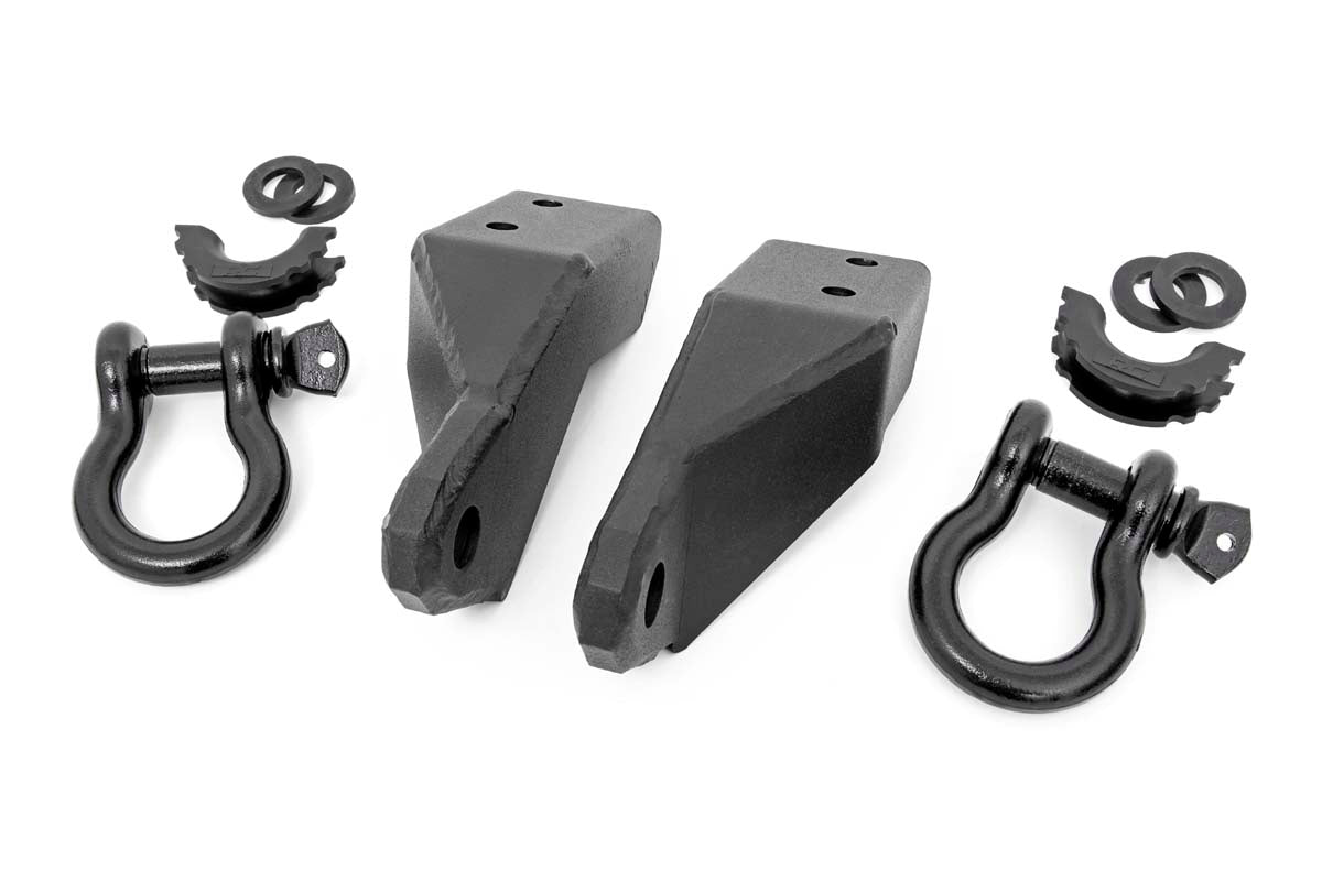 Rough Country Tow Hook Brackets D-Ring Combo Toyota Tundra 2WD 4WD (2007-2021)