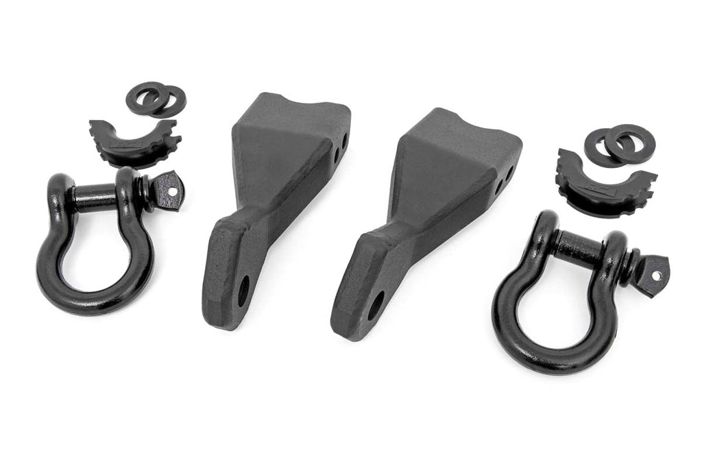 Rough Country Tow Hook Brackets D-Ring Combo Chevy Silverado 1500 2WD 4WD (2019-2022)