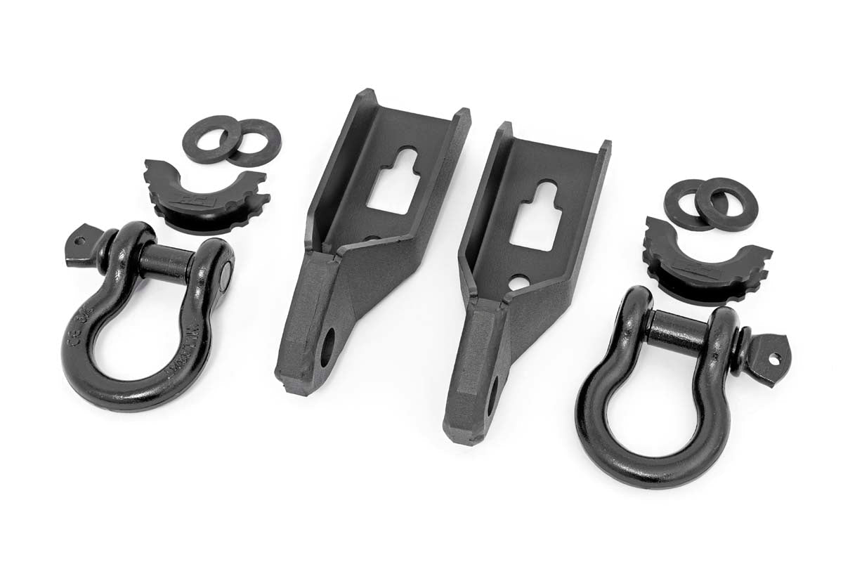 Rough Country Tow Hook Brackets D-Ring Combo Ford F-150 2WD 4WD (2009-2026)