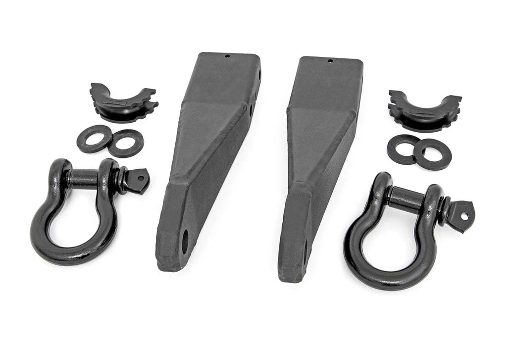 Rough Country Tow Hook Brackets D-Ring Combo GMC Sierra 2500 HD 2WD 4WD (2020-2026)
