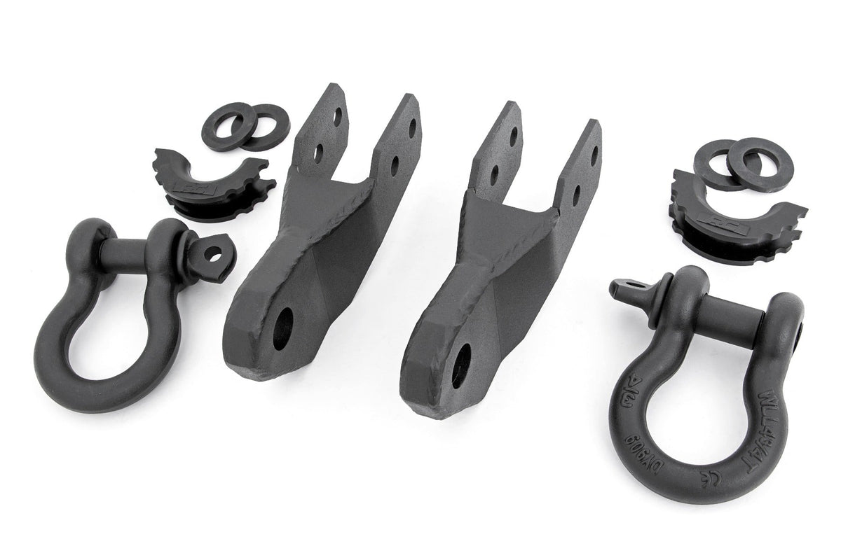 Rough Country Tow Hook to Shackle Bracket D-Ring Combo Chevy Colorado 2WD 4WD (15-22)