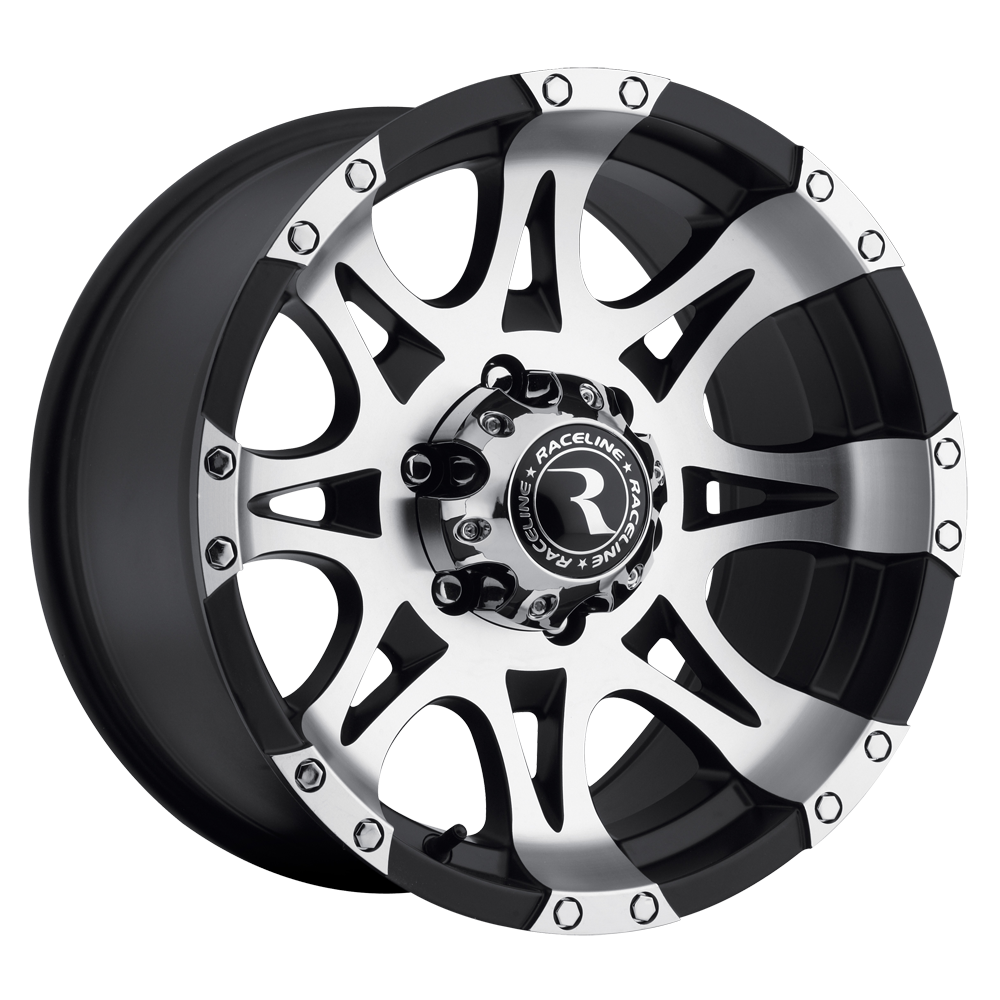 Raceline Wheels RAPTOR MIRROR BLACK 16X8 6X5.5 0mm