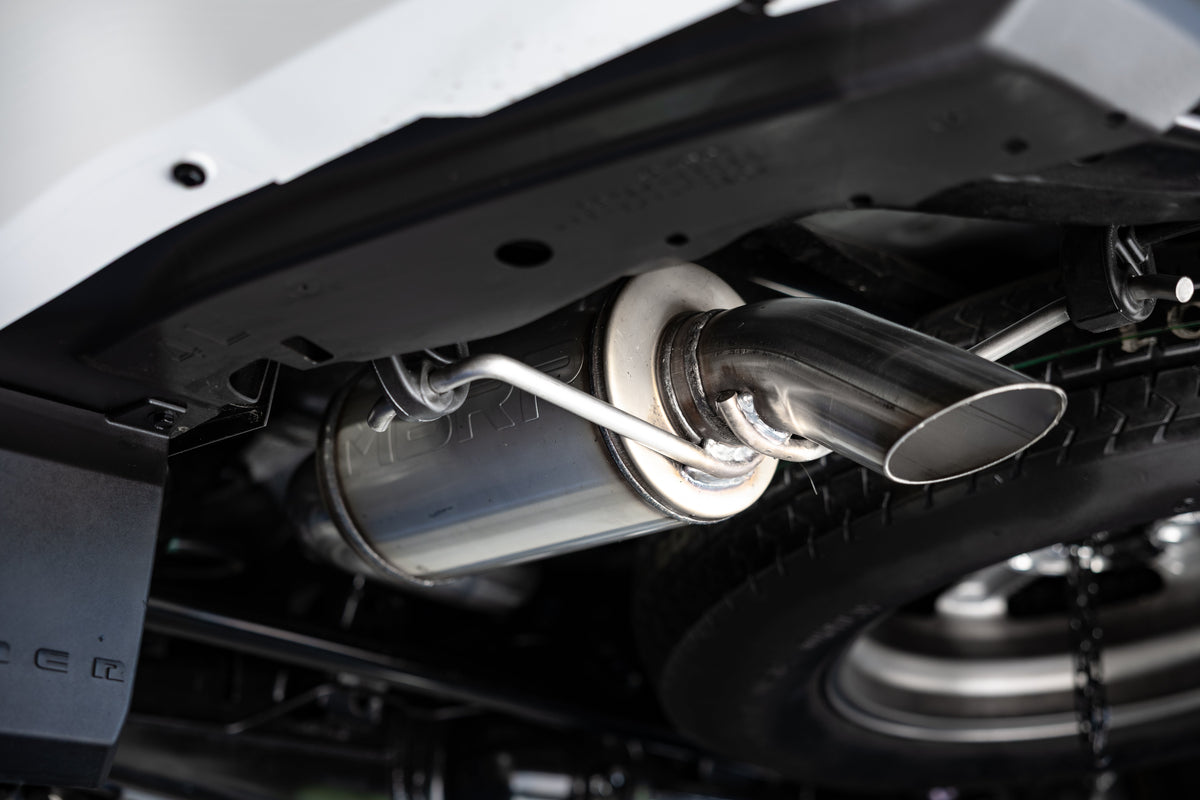 MBRP 2024 2026 Toyota Land Cruiser 2.4L T304 Stainless Steel Overland 3 Cat-Back Single Rear High-Clearance Turn Down