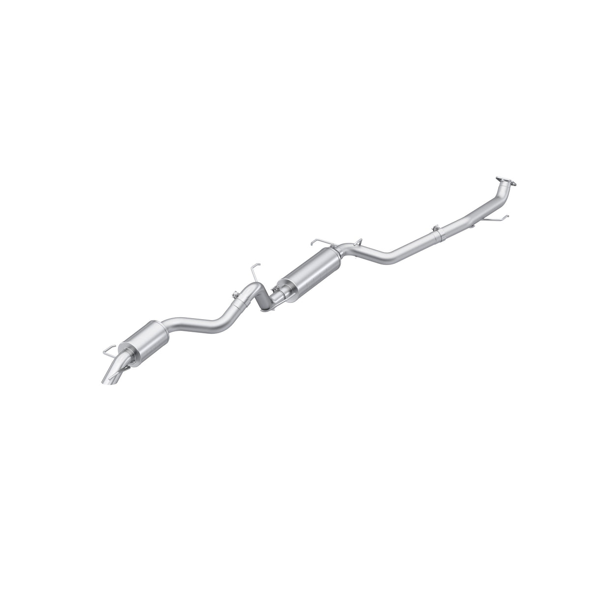 MBRP 2024 2026 Toyota Land Cruiser 2.4L T304 Stainless Steel Overland 3 Cat-Back Single Rear High-Clearance Turn Down
