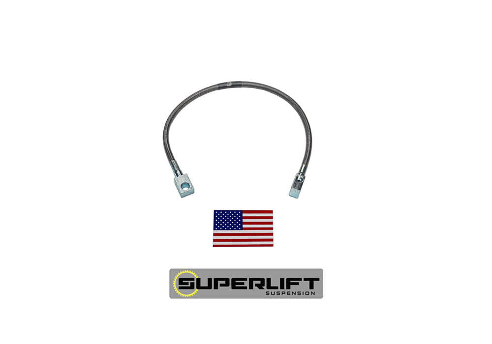 Superlift Bullet Proof Brake Hose - Front - 1966-1977 Ford Bronco with 3-6 inch Lift Kit (singe)