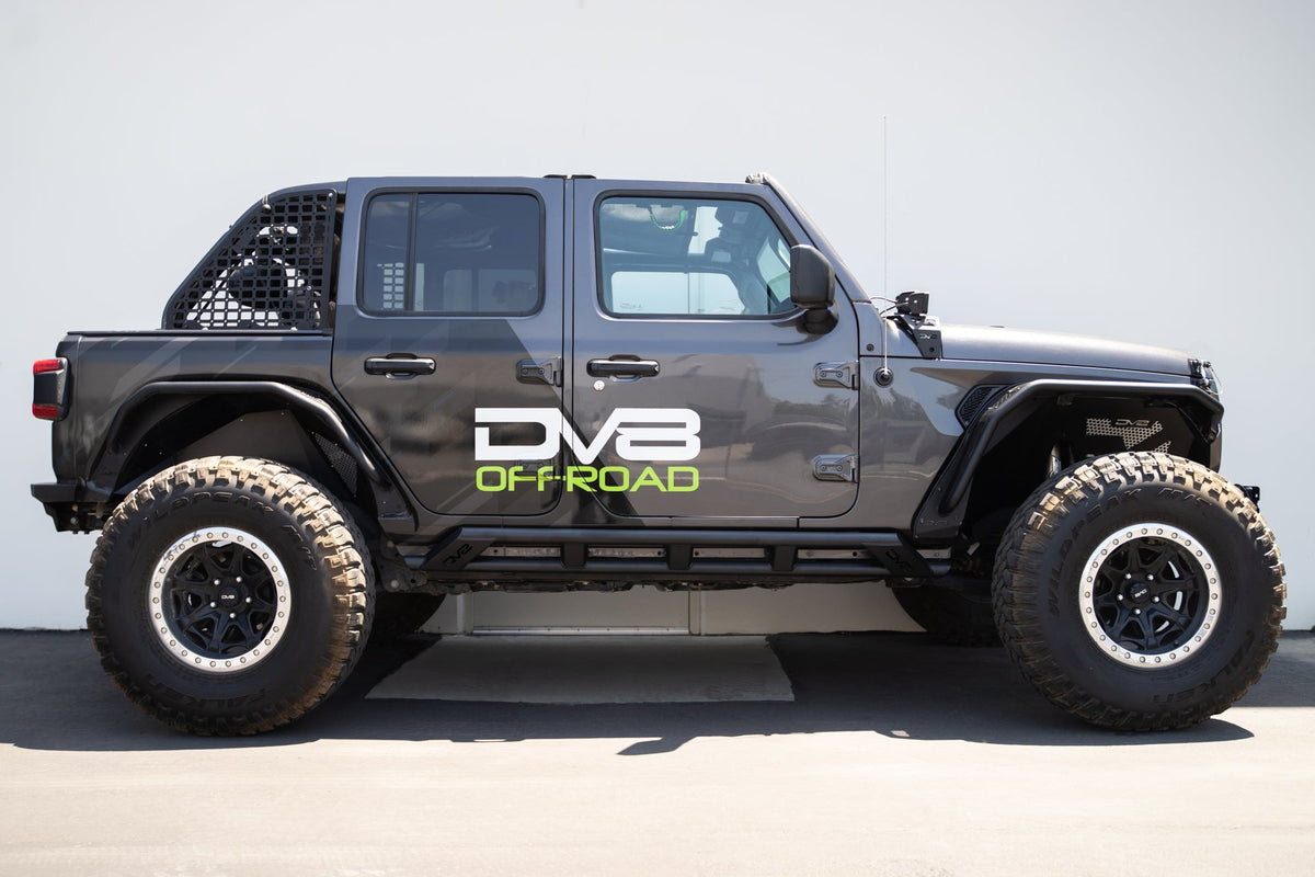 DV8 2018-2025 Jeep Wrangler JLU 4-Door DV8 Offroad FS-15 Series Rock Sliders
