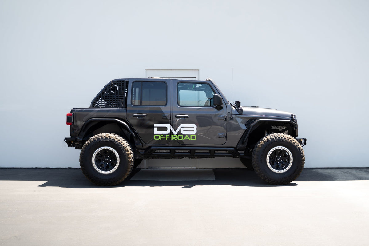 DV8 2018-2025 Jeep Wrangler JLU 4-Door DV8 Offroad FS-15 Series Rock Sliders