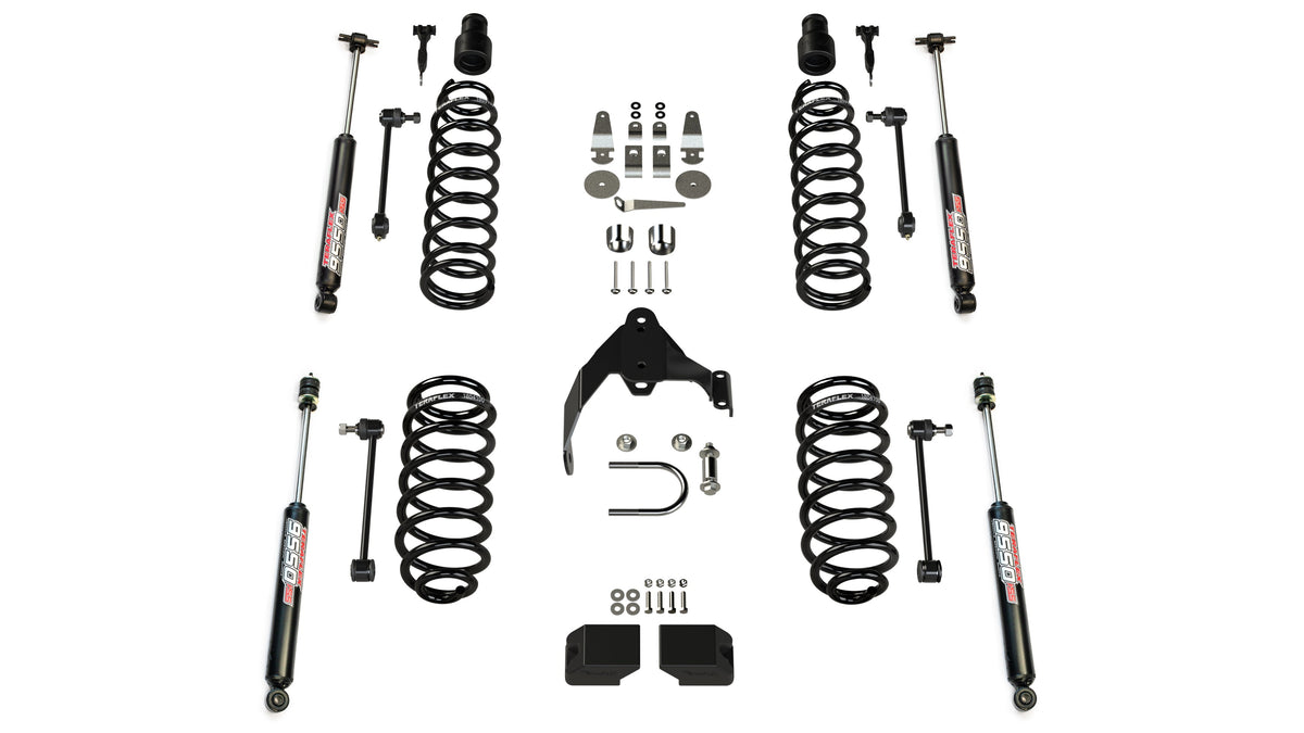 Teraflex JK 2dr: 3 Coil Spring Base Lift Kit 9550 VSS Twin-Tube Shocks
