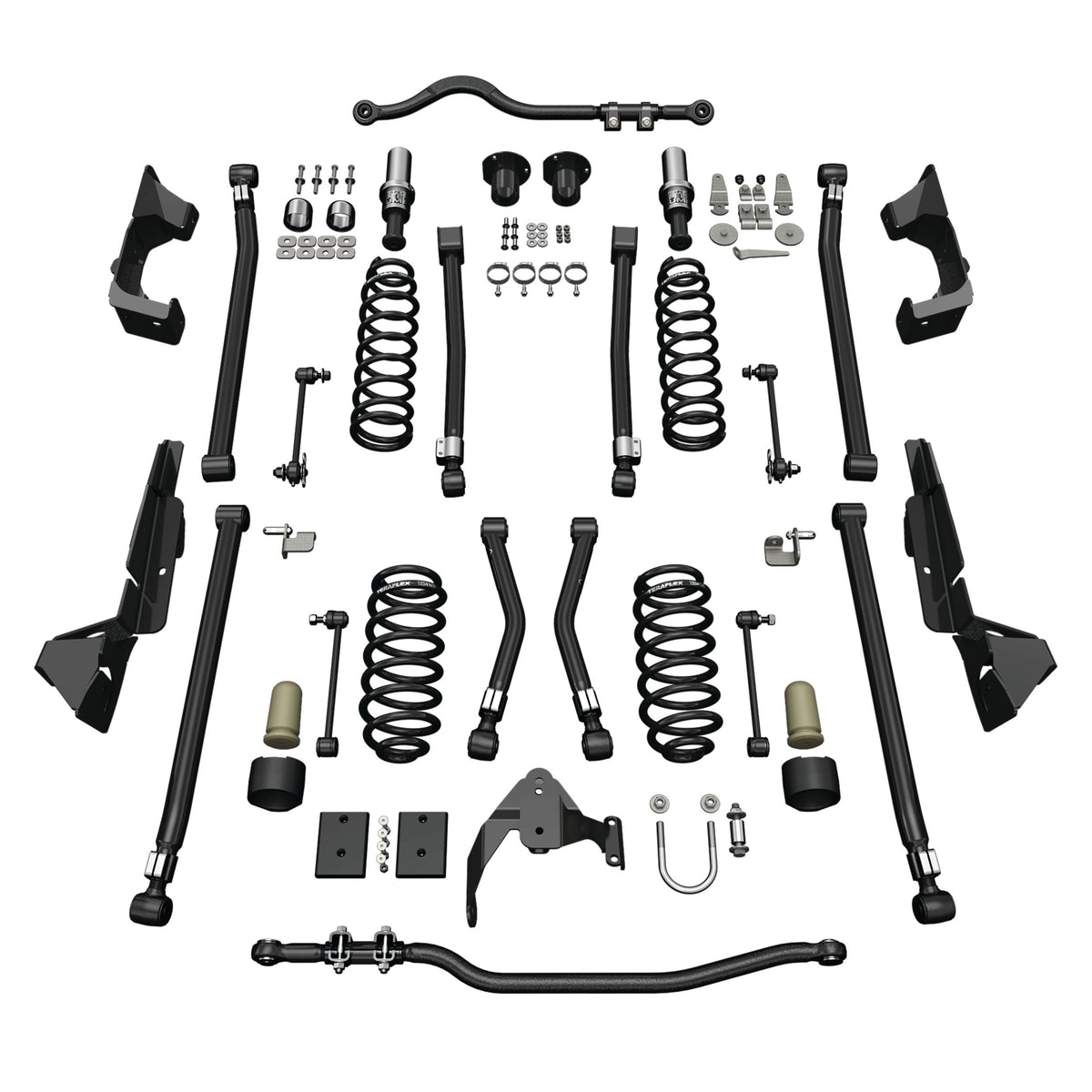 Teraflex JK 4dr: 4 Alpine CT4 Long Arm Suspension System – No Shocks