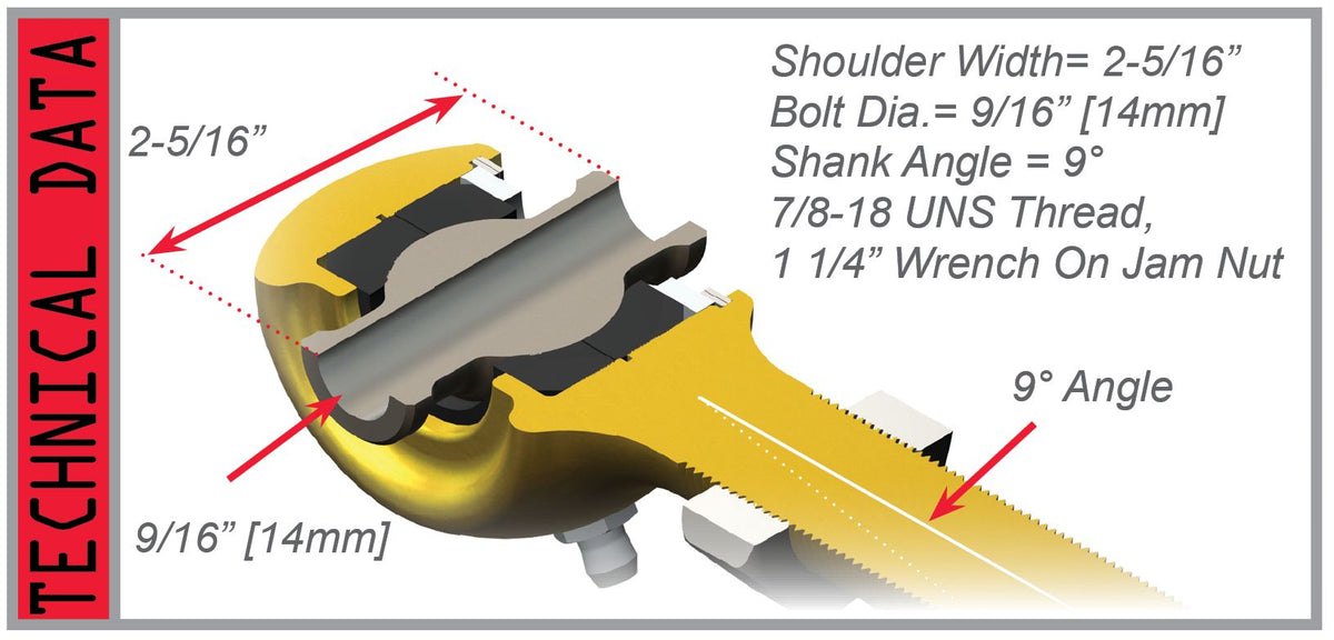 Teraflex JK: Joint – Arm – Rear Upper – Small Offset – Short Frame Long Axle –R.H. Thread