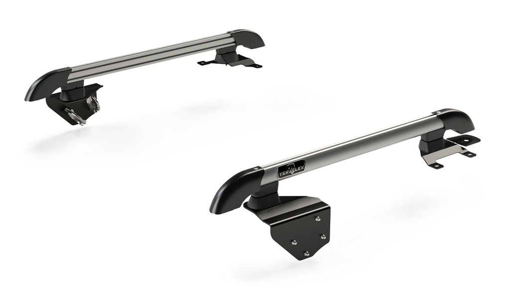 Teraflex JK 2dr: Nebo Roof Rack Main Rail Kit – Silver