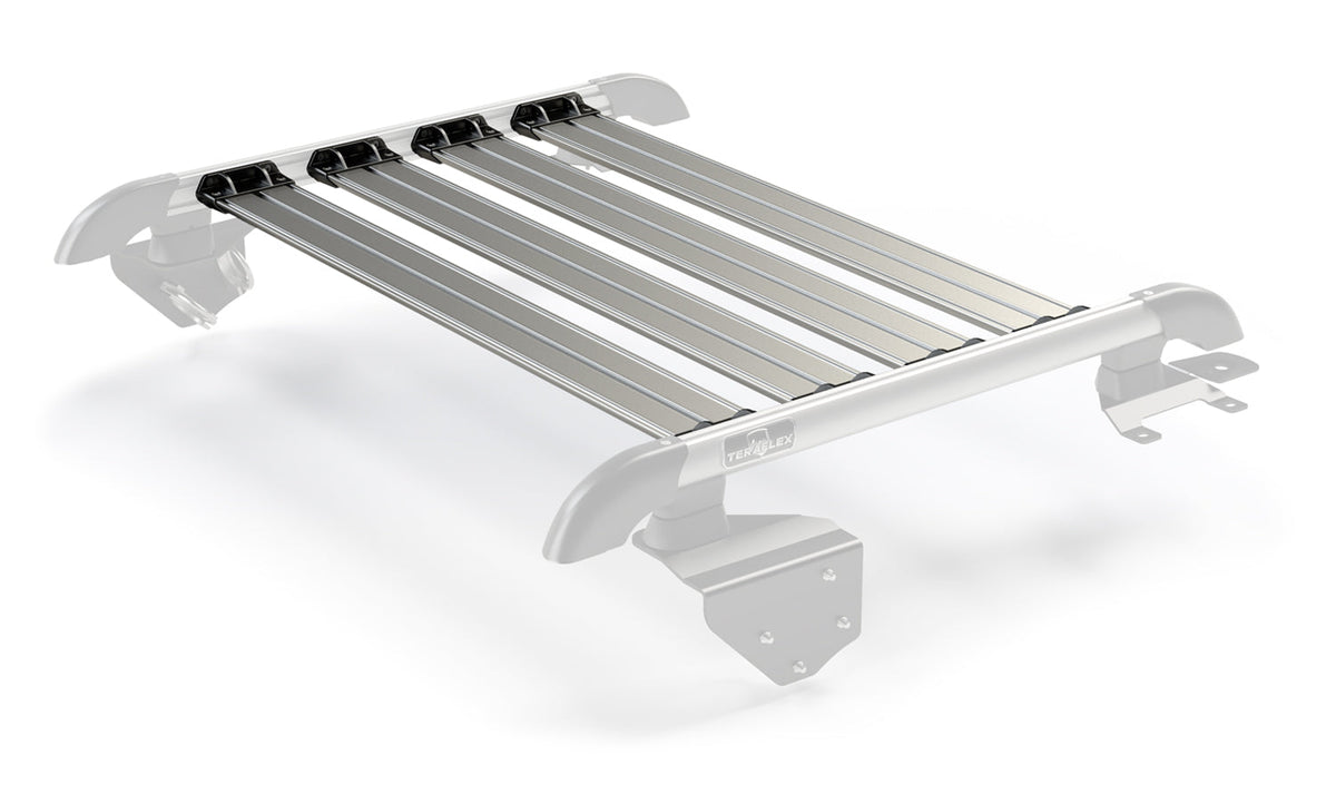 Teraflex JK 2dr: Nebo Roof Rack Cargo Slat Kit – Silver (4-Piece)