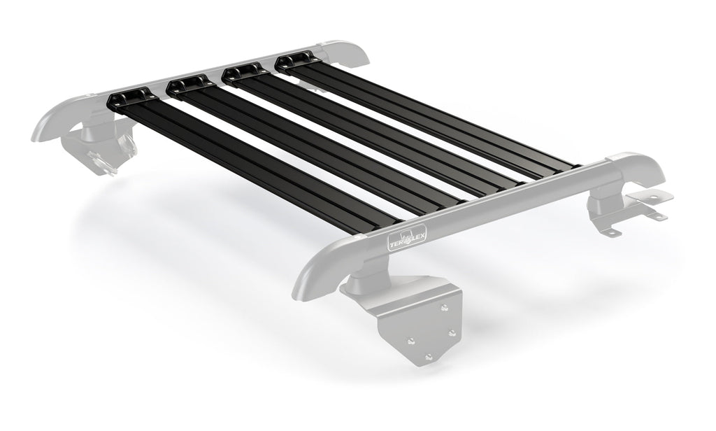 Teraflex JK 2dr: Nebo Roof Rack Cargo Slat Kit – Black (4-Piece)