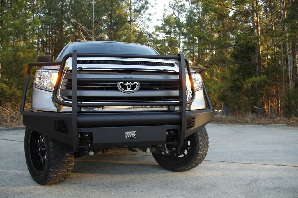 Fab Fours 2007 2013 Tundra BS ELITE Full Grill Guard w Tow Hooks