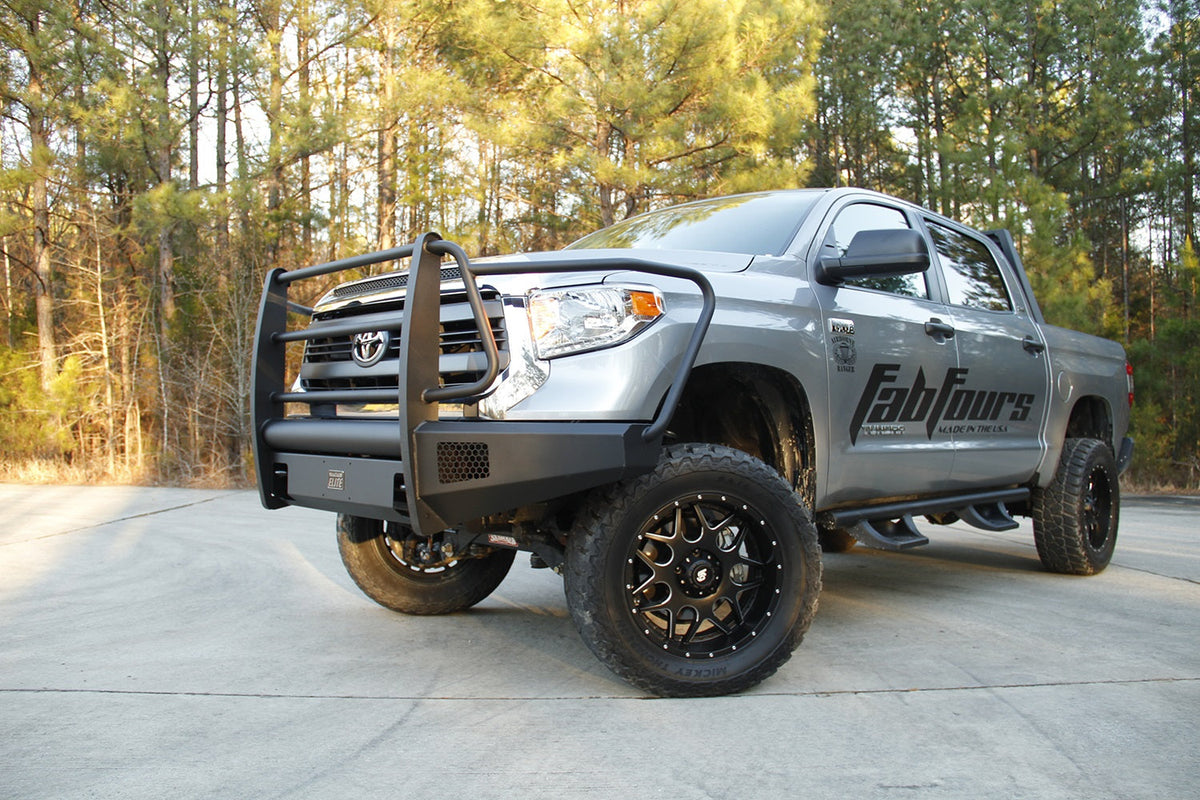 Fab Fours 2007 2013 Tundra BS ELITE Full Grill Guard w Tow Hooks