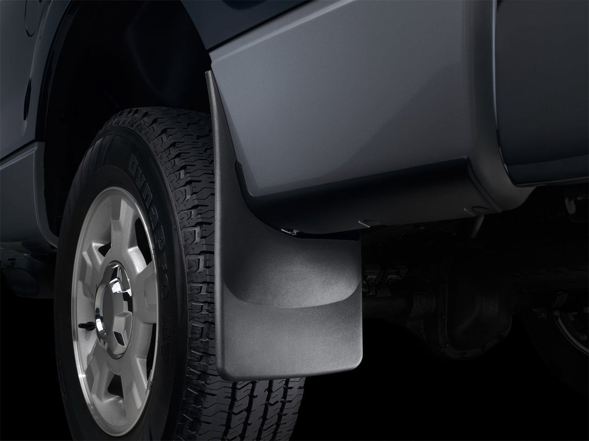 WeatherTech Black No Drill MudFlaps - Rear Fits -20-27 F-250 F-350 F-450 F-550 -