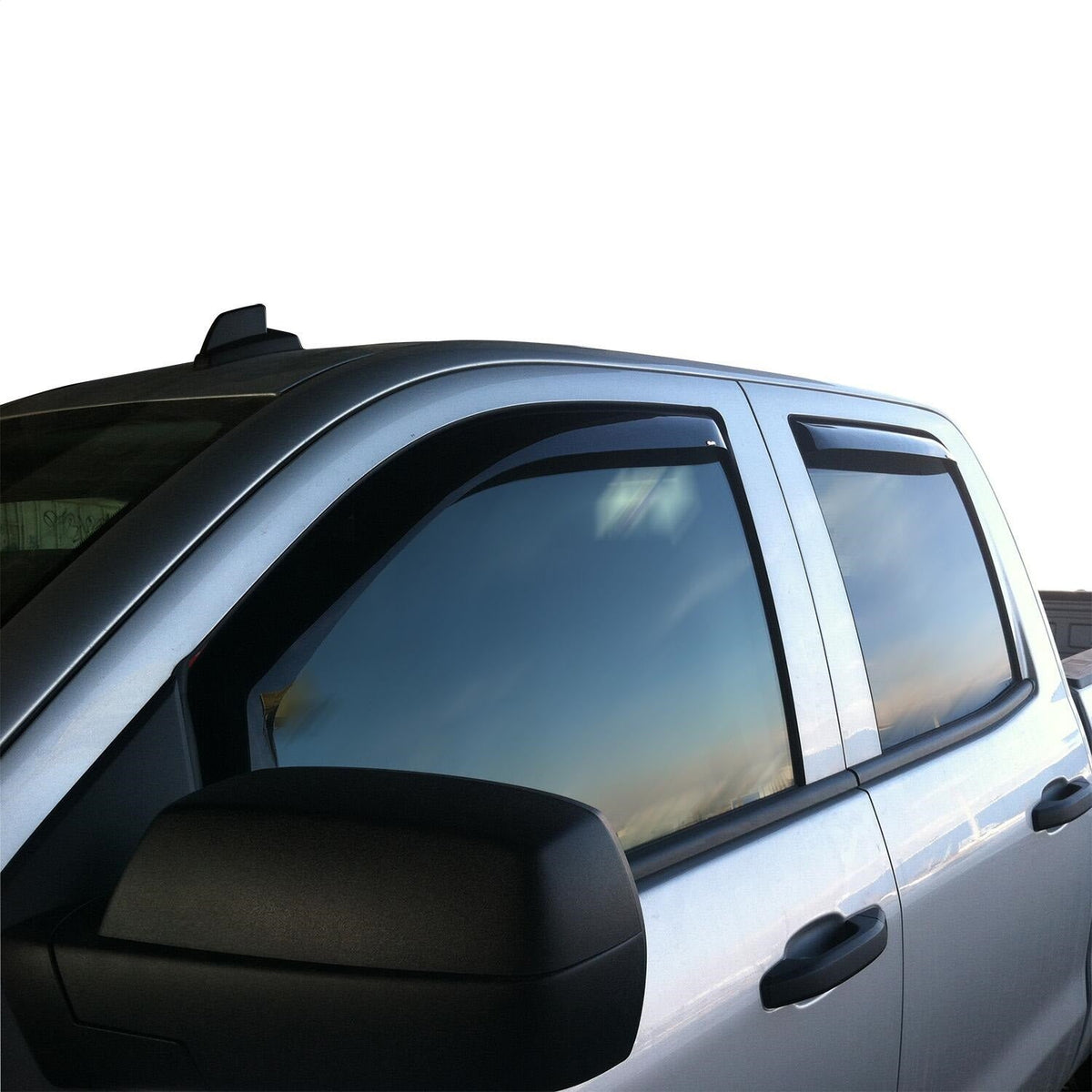 Westin Automotive In Channel Wind Deflector 4pc Smoke Silverado/Sierra 1500 Double Cab 2014-2018 Silverado LD Double Cab 2019 Sierra 1500 Limited Double Cab 2019 2500/3500 Double Cab 2015-2018