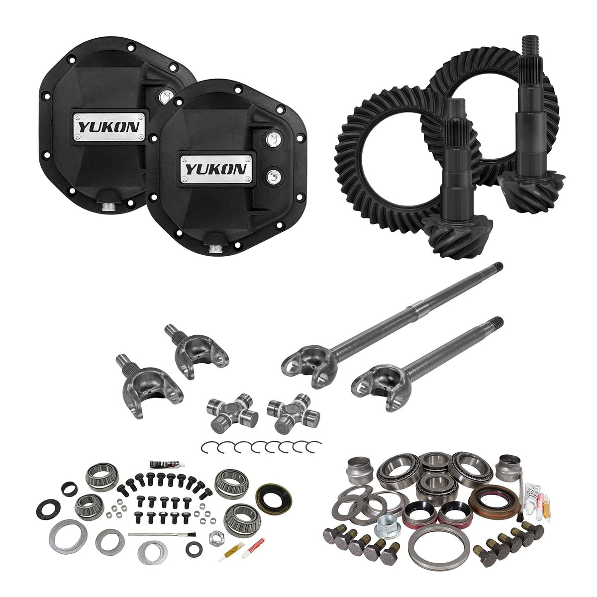 Yukon Stage 3 Jeep JK Re-Gear Kit w Covers Front Axles Dana 44 4.56 Ratio