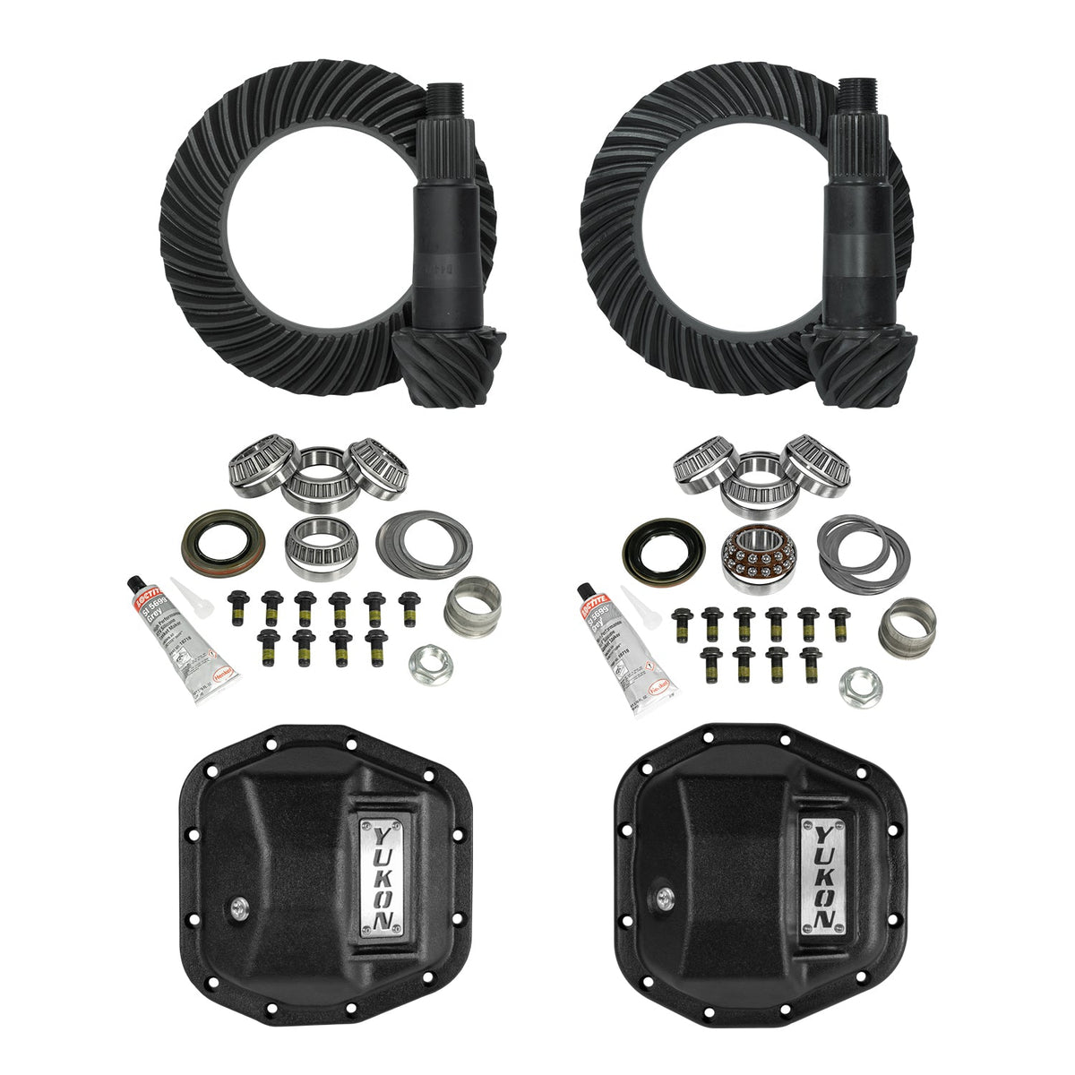 Yukon Stage 2 Jeep JL JT Re-Gear Kit w Covers for Dana 44 4.11 Ratio 28 Spline