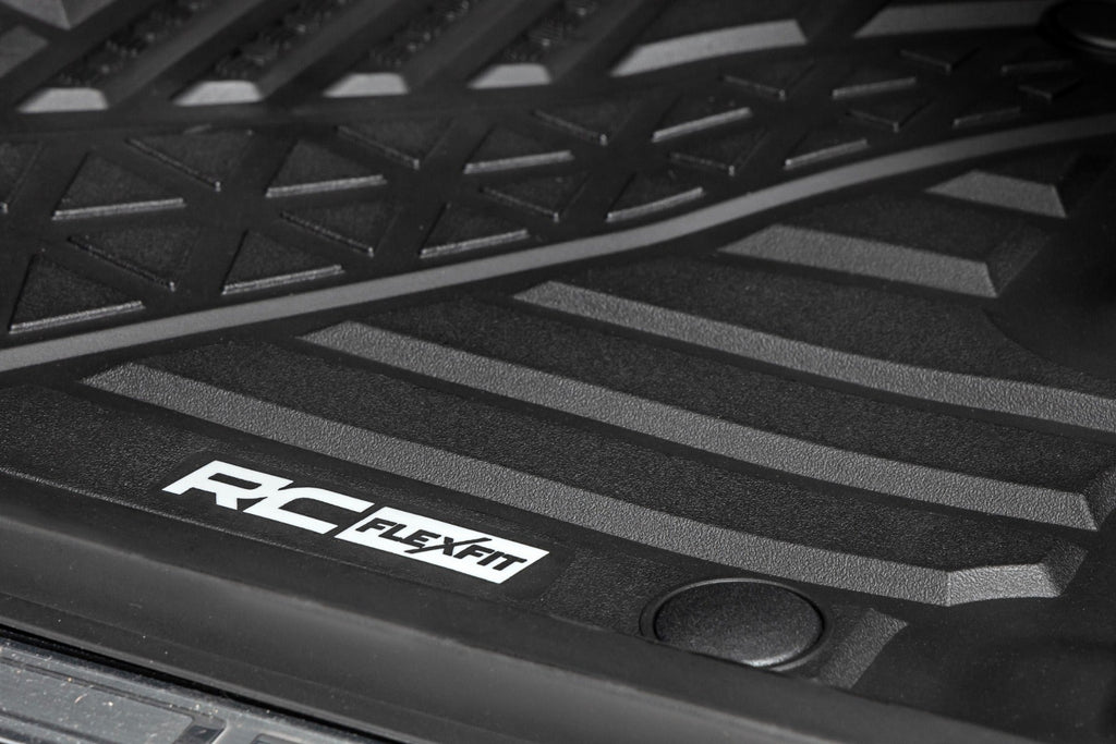 Rough Country Flex-Fit Floor Mats Front Crew Ram 1500 (19-24) 1500 TRX (21-24)