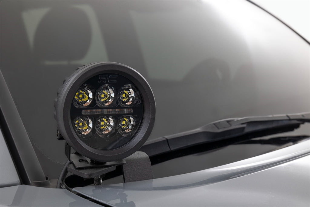 Rough Country LED Light Kit Ditch Mount 2 Spectrum Pair Spot Toyota Tacoma (16-23)