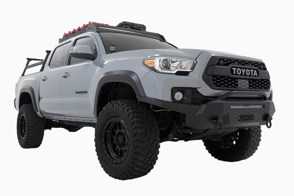 Rough Country LED Light Kit Ditch Mount 3 OSRAM Wide Toyota Tacoma 2WD 4WD (16-23)