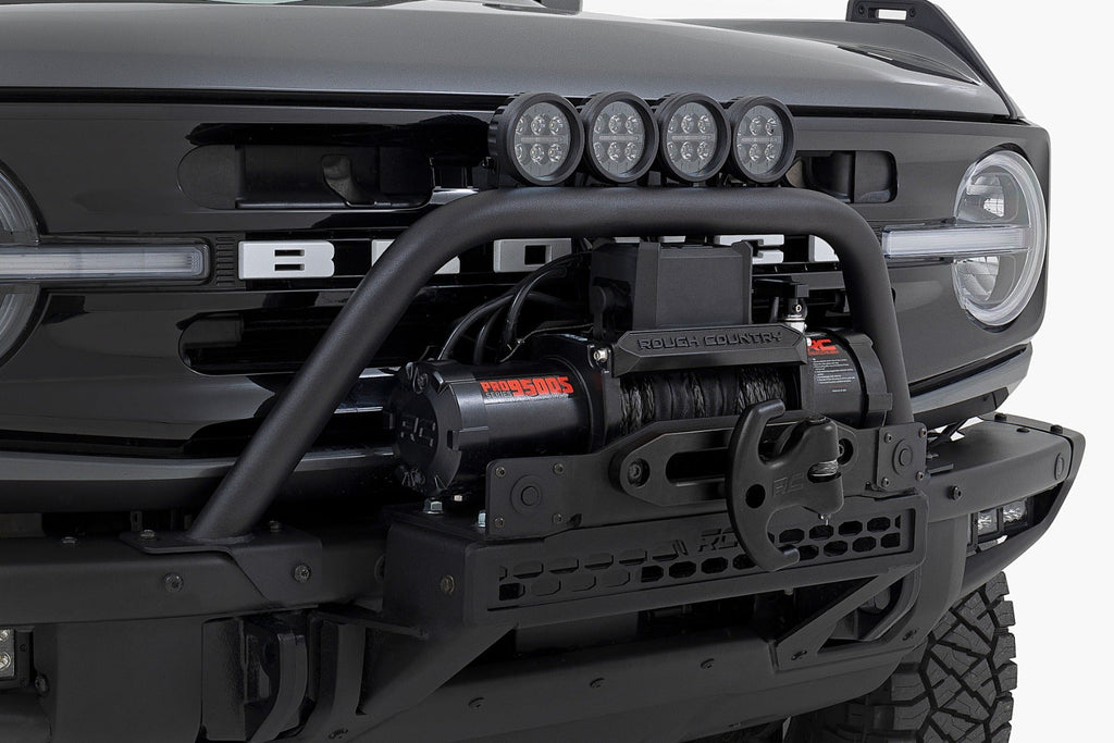Rough Country Safari Bar 12 LED Light Bar Black Dual Row OE Modular Steel Ford Bronco (21-26)