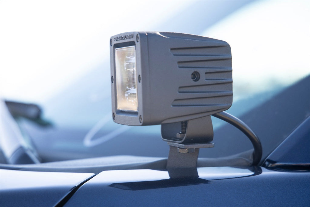 Rough Country LED Light Kit Ditch Mount 2 Black Pair Flood Ford F-150 (15-26) F-150 Lightning (22-26)