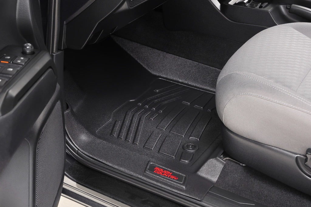 Rough Country Sure-Fit Floor Mats FR RR Toyota Tacoma 2WD 4WD (2016-2023)
