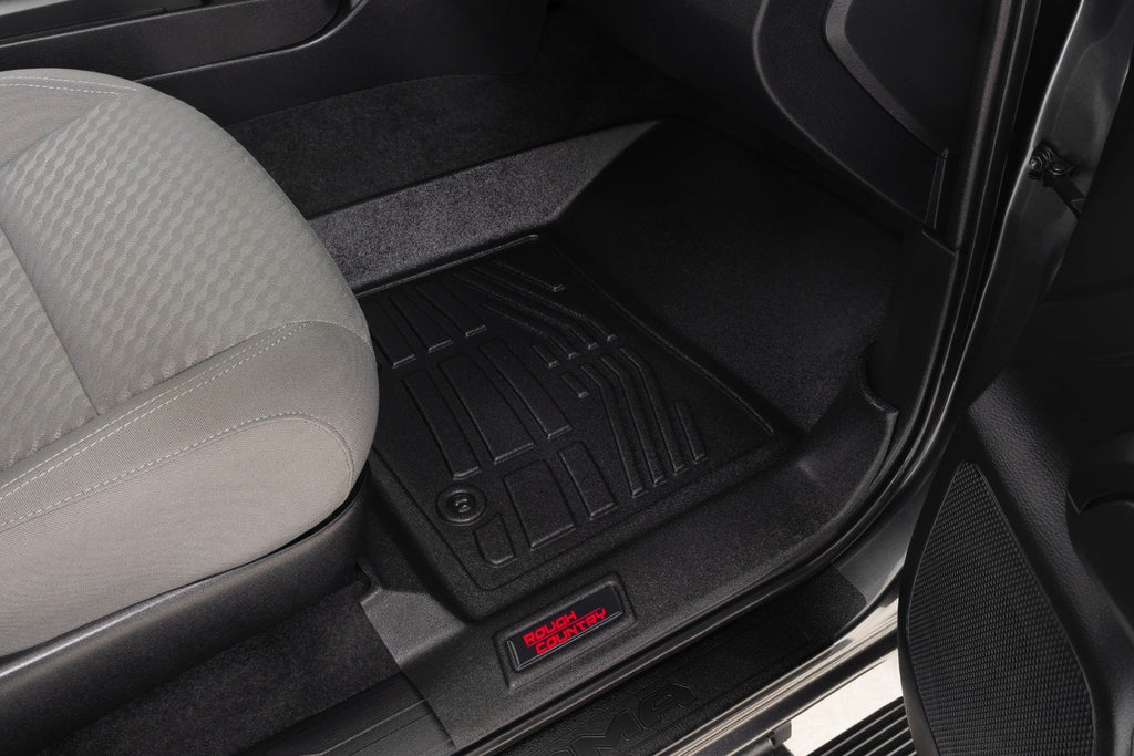 Rough Country Sure-Fit Floor Mats FR RR Toyota Tacoma 2WD 4WD (2016-2023)