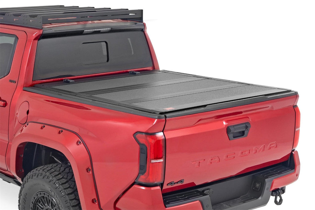 Rough Country Hard Tri-Fold Flip Up Bed Cover 5 Bed Toyota Tacoma 2WD 4WD (2024-2026)