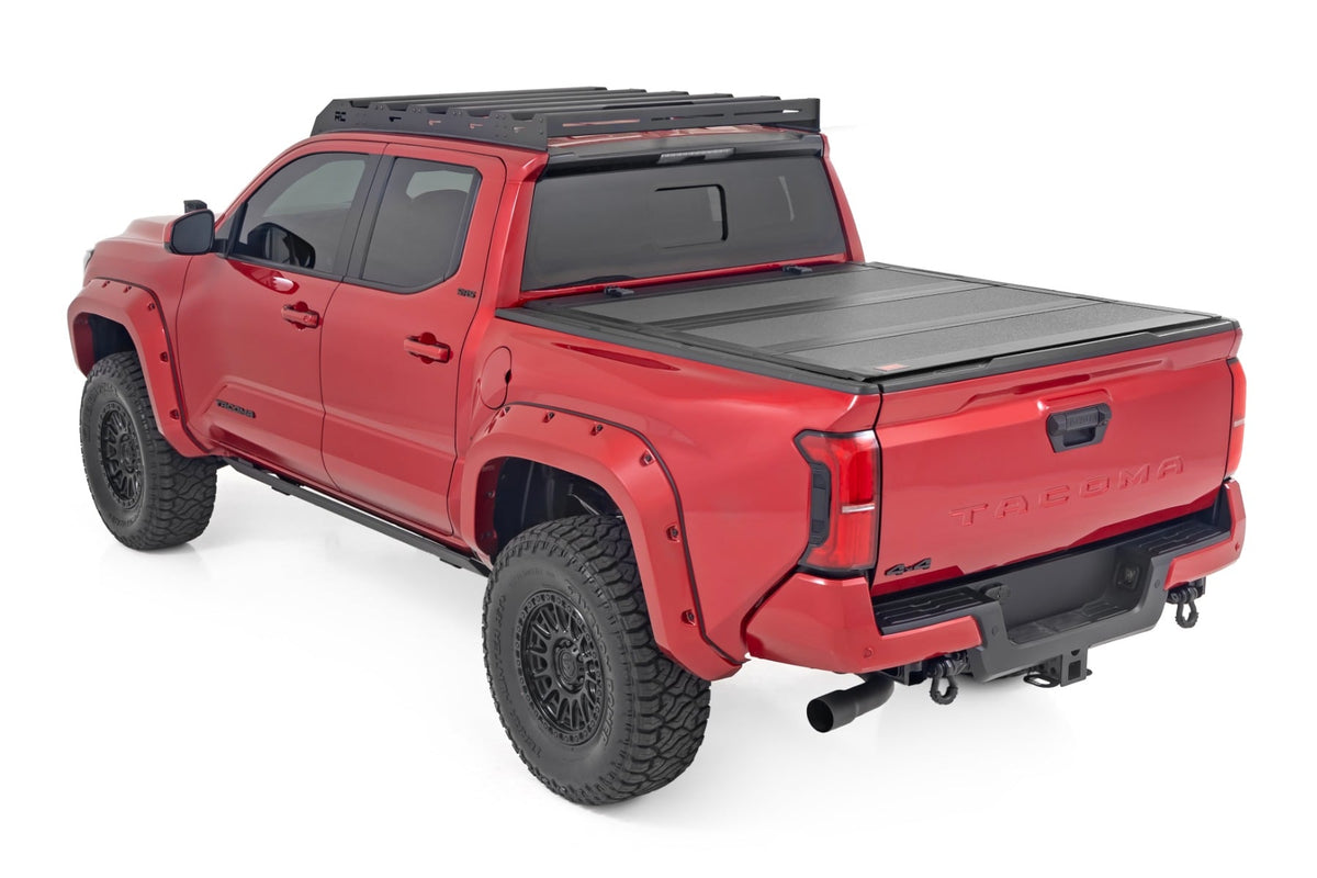 Rough Country Hard Tri-Fold Flip Up Bed Cover 5 Bed Toyota Tacoma 2WD 4WD (2024-2026)