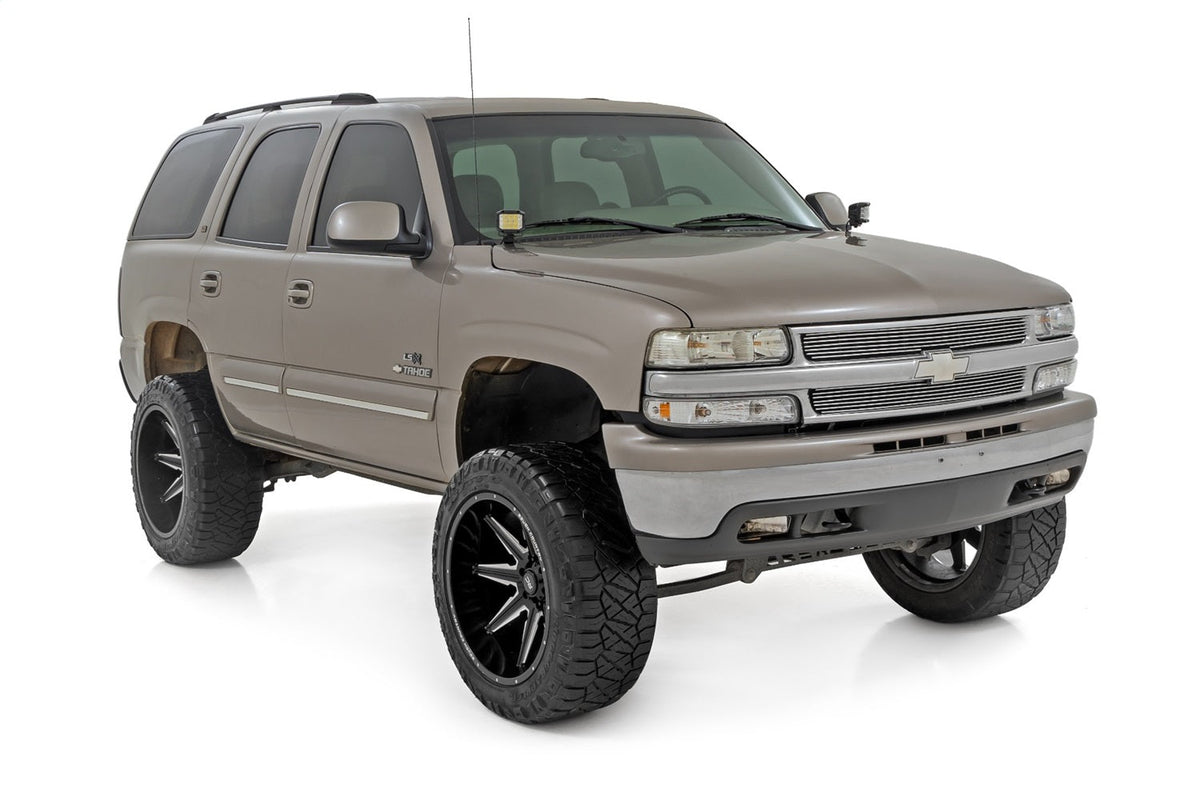Rough Country LED Light Kit Ditch Mount 2 Black Pair Flood Chevy Silverado 1500 (99-06) Tahoe (00-06)