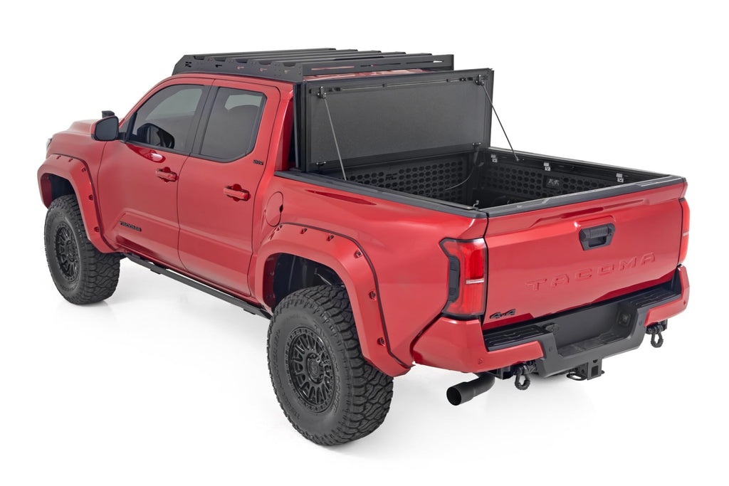 Rough Country Hard Tri-Fold Flip Up Bed Cover 5 Bed Toyota Tacoma 2WD 4WD (2024-2026)