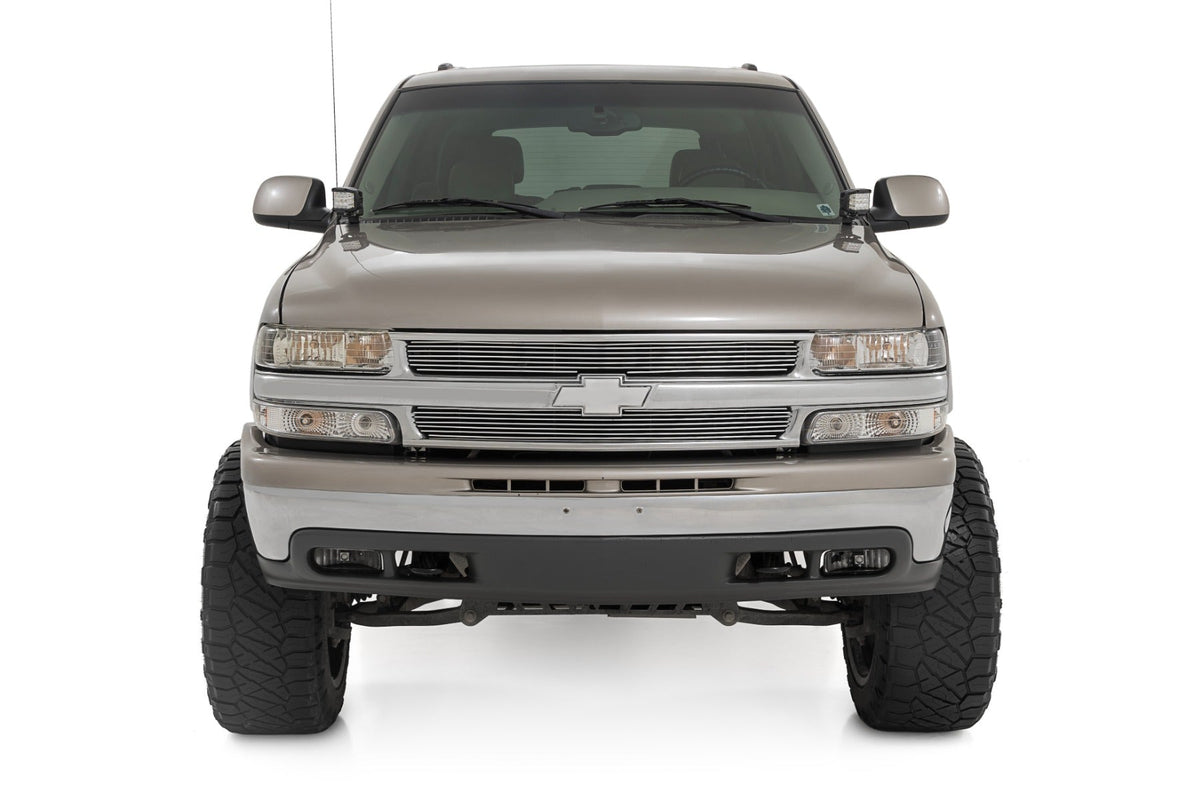 Rough Country LED Light Kit Ditch Mount 2 Black Pair Flood Chevy Silverado 1500 (99-06) Tahoe (00-06)