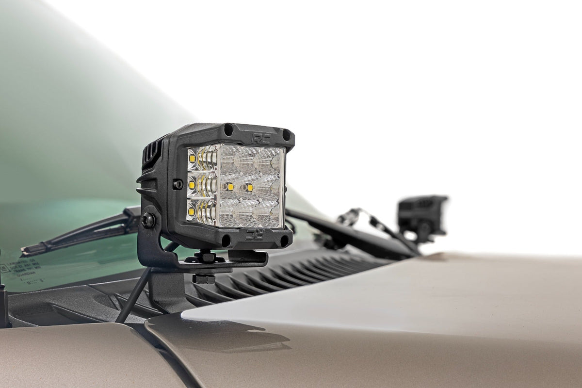 Rough Country LED Light Kit Ditch Mount 2 Spectrum Pair Spot Chevy Silverado 1500 (99-06) Tahoe (00-06)