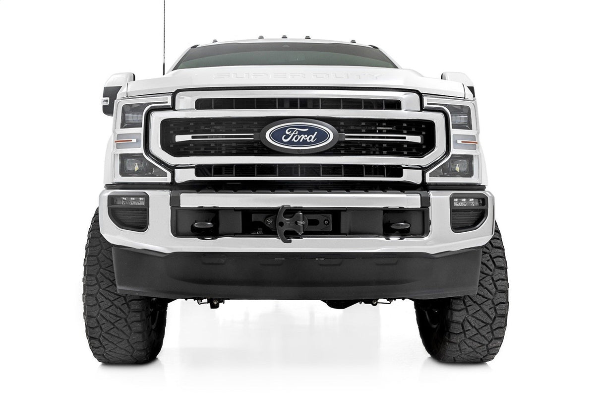 Rough Country Hidden Winch Mount PRO12000S Ford F-250 F-350 Super Duty 2WD 4WD (20-22)