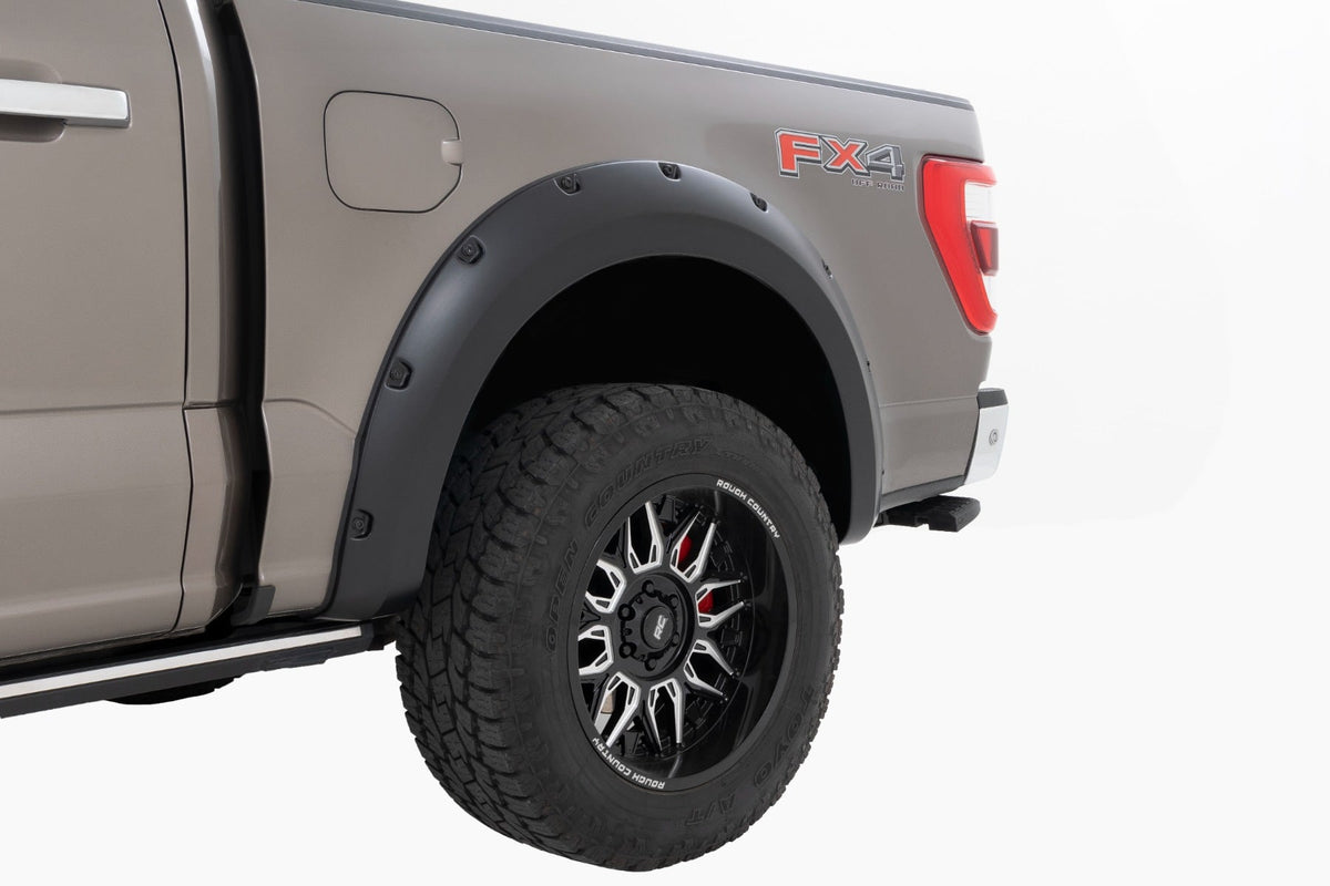 Rough Country Pocket Fender Flares E9 Argon Blue Ford F-150 2WD 4WD (2021-2026)