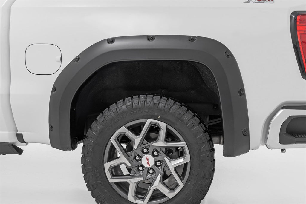 Rough Country Pocket Fender Flares G6M Titanium Rush GMC Sierra 1500 2WD 4WD (19-26)