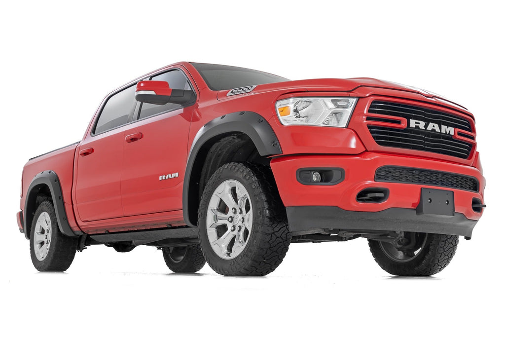 Rough Country Pocket Fender Flares PXR Brilliant Black Ram 1500 2WD 4WD (2019-2024)