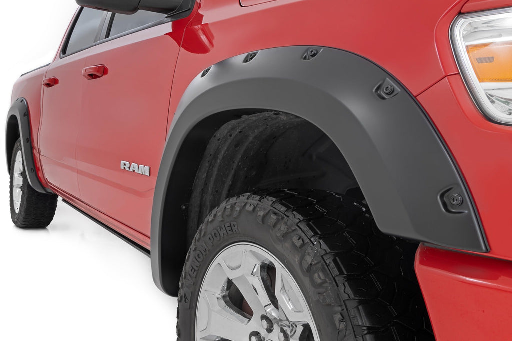 Rough Country Pocket Fender Flares PAR Maximum Steel Ram 1500 2WD 4WD (2019-2024)